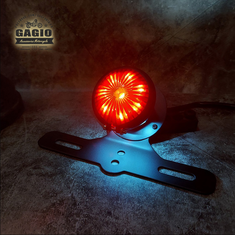 ไฟท้าย LED ลายบัวเลนดำ วินเทจ