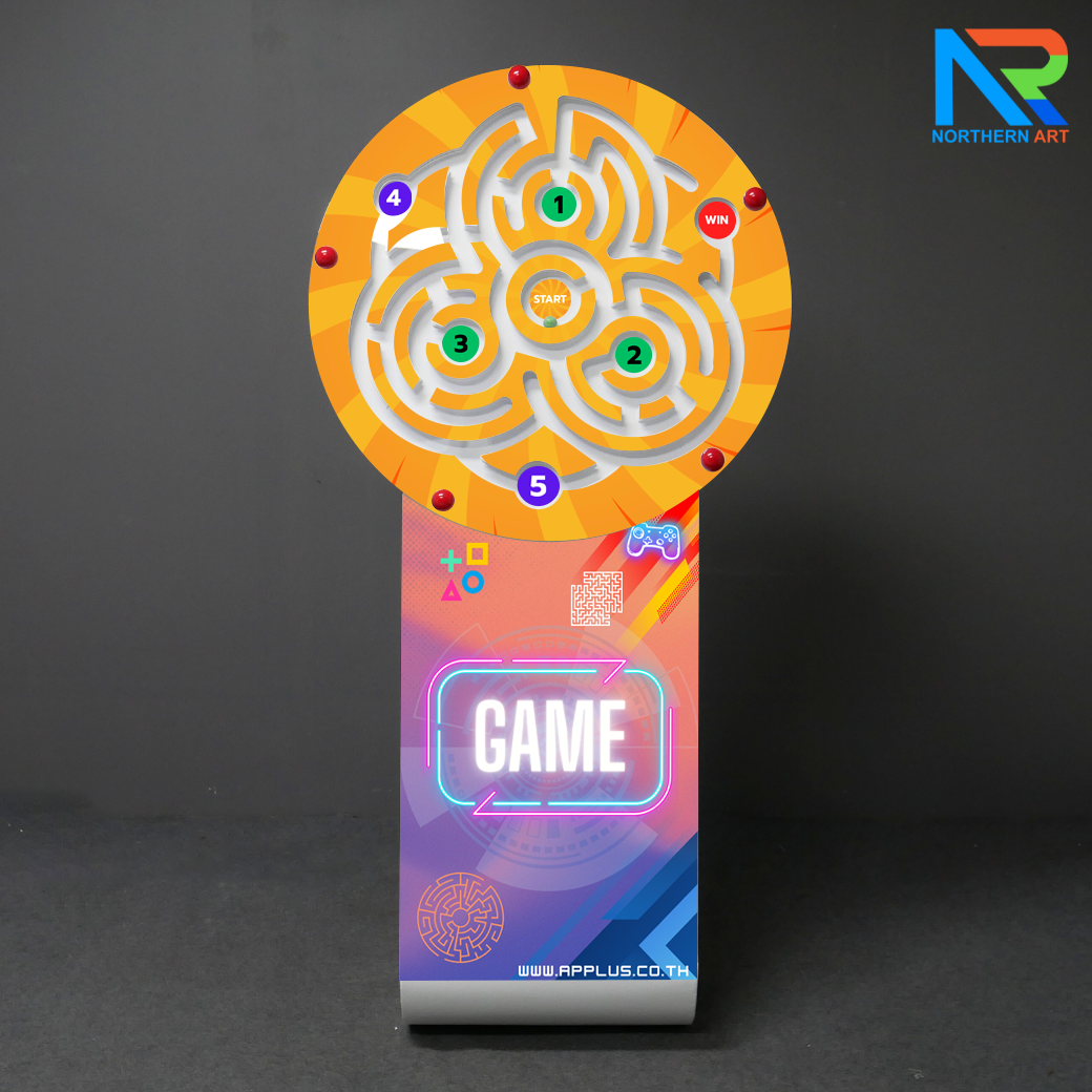 เกมส์เขาวงกตตั้งพื้น ขนาดวงล้อ 80 cm. พร้อมลูกแก้ว 3 ลูก