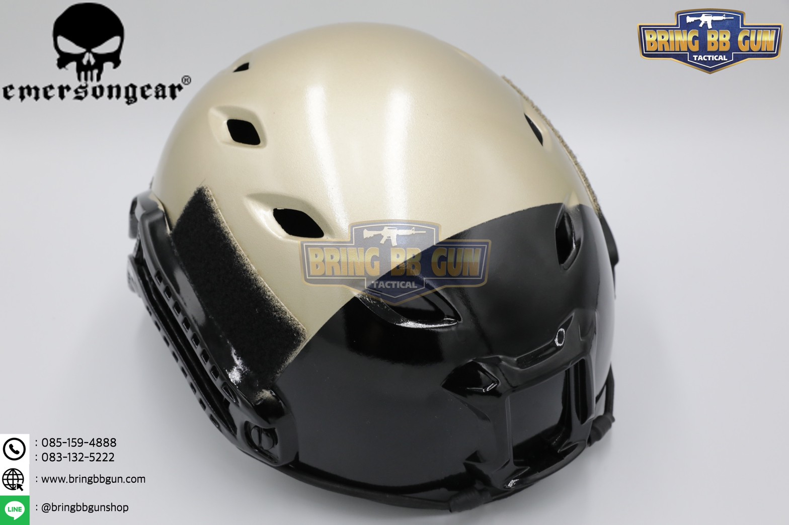 หมวกฟาส ยี่ห้อ Emerson รุ่นปรับท้ายทอยได้ (Fast Helmet BJ Type) สีทอง-ดำ