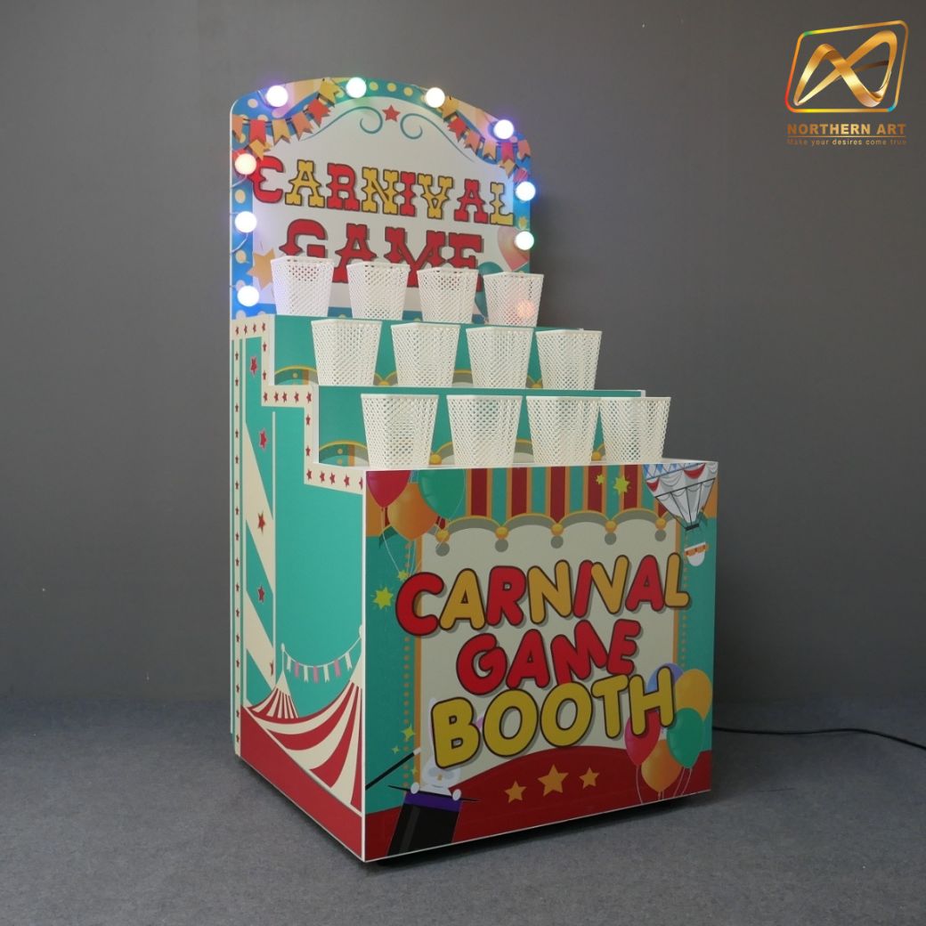 เช่าตู้เกมส์โยนบอลลงตะกร้า ขนาด (W) 80 x (L)76 x (H)163 cm. พร้อมลูกบอล 10 ลูก (คละสี)