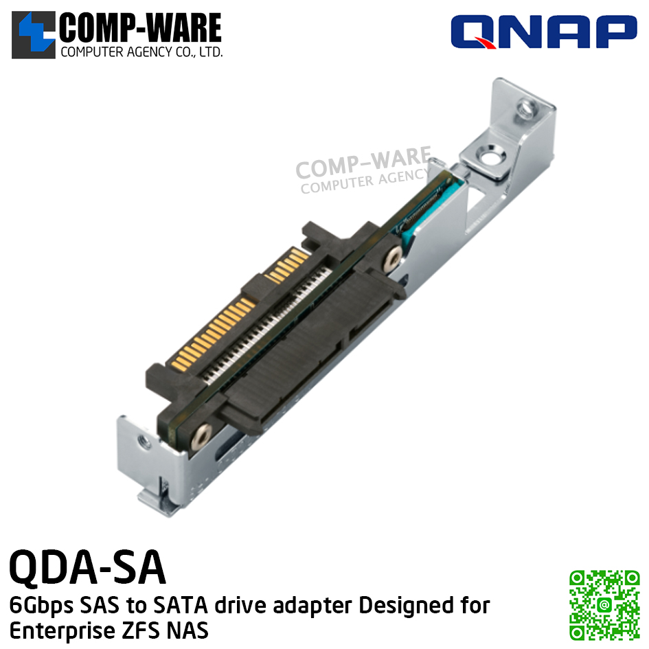 QNAP QDA-SA 6Gbps SAS to SATA drive adapter (Designed for Enterprise ZFS NAS) - Spare Part - 1Y Warranty