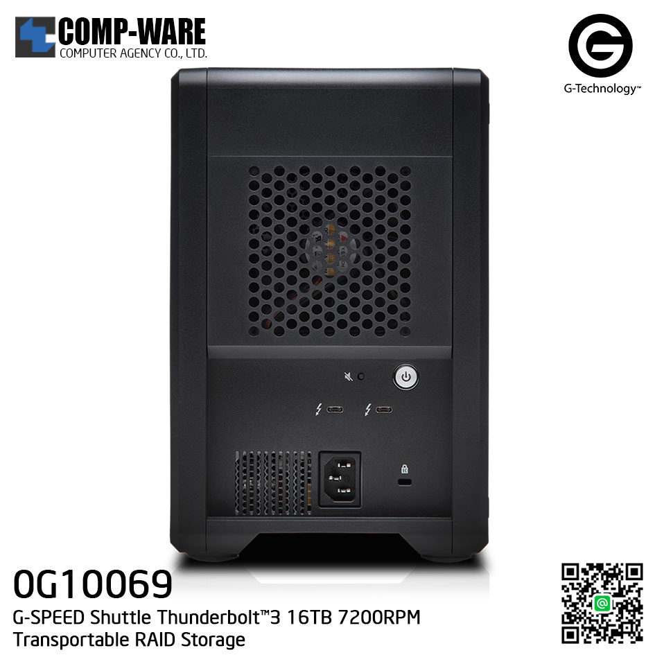 G-Technology G-SPEED Shuttle Thunderbolt™3 16TB 7200RPM Transportable RAID Storage - 0G10069