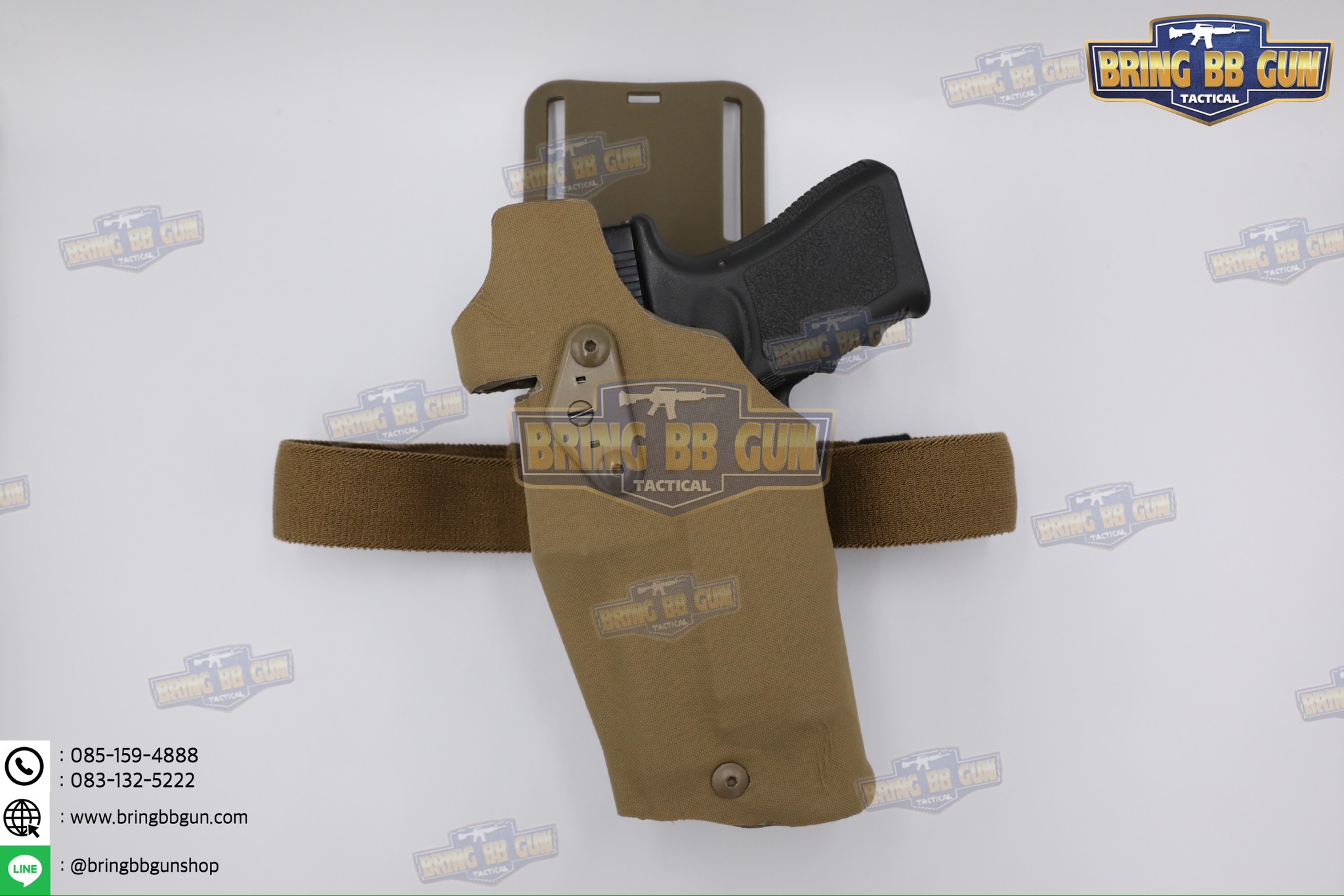 ซองปืนพกนอกปลดนิ้วโป้ง สำหรับGlock และ ไฟฉาย (Glock 17 + X300) ◾มือซ้าย◾