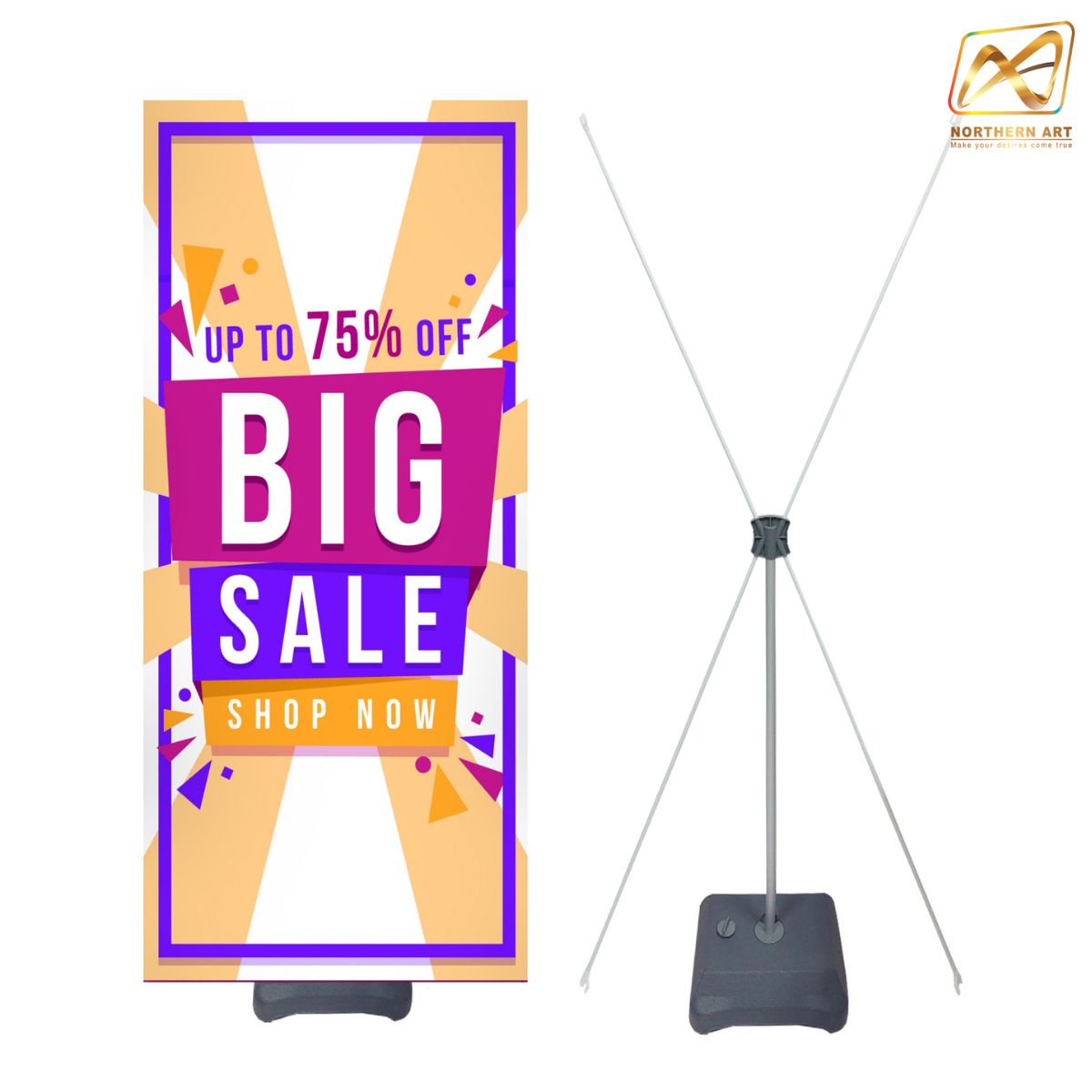 X STAND เอ๊กซ์สแตน รุ่นฐานน้ำ ขนาด 60X160 ซม. ถอดประกอบได้ มั่นคง ไม่ล้ม