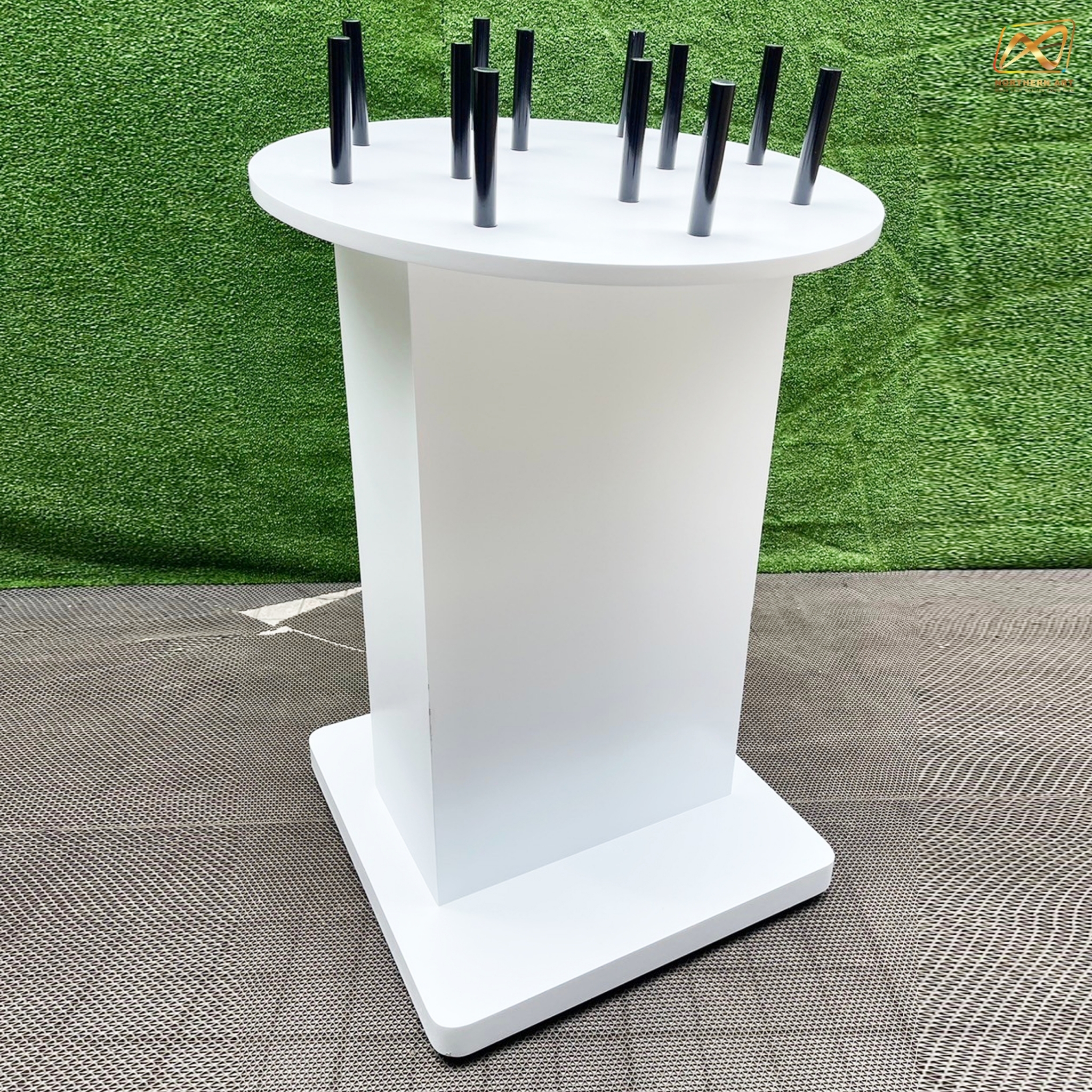 เกมส์โยนห่วง ฐานเหลี่ยม ขนาดแป้นกลม 80 ซม. สูง 110 ซม. พร้อมห่วงขนาด 5 อัน ไม่มีล้อ