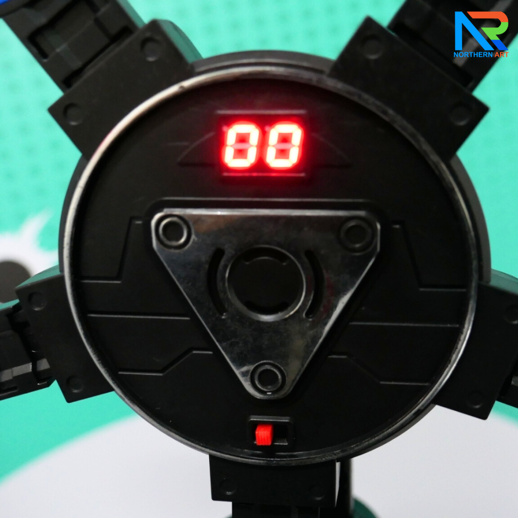 เกมส์ยิงเป้าหมุน เป้าหมุน 360 องศา จำนวน 10 เป้า จอ LED นับคะแนน พร้อมปืนกระสุนโฟม 1 ชุด