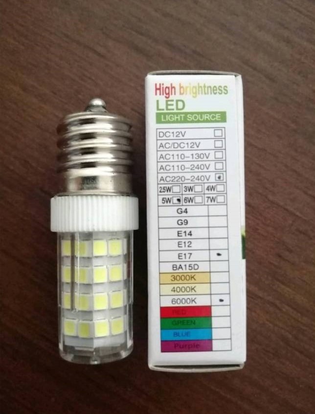 0000308 หลอดไฟ LED E 17 กลียวใหญ่ แสง สีขาว