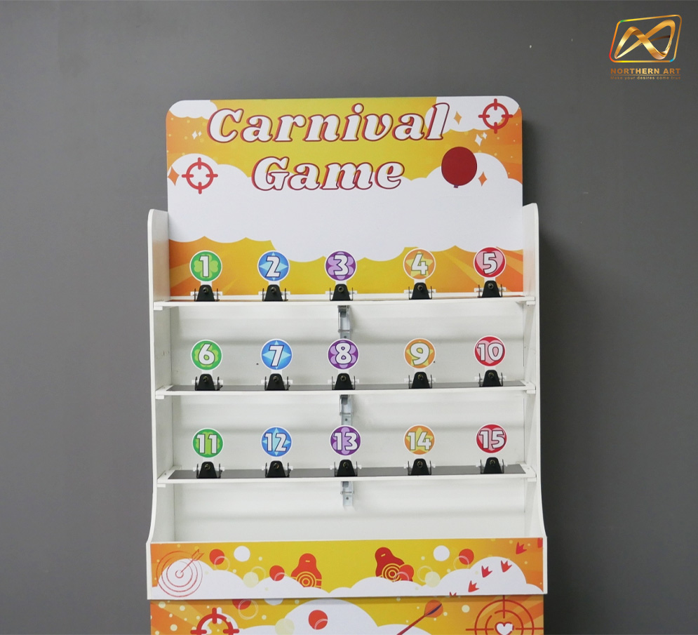 CARNIVAL GAME เกมส์ยิงเป้าเหล็ก ขนาด (W) 90 x (L)50 x (H)176 cm. พร้อมเป้าเหล็กกลม 15 อัน ปืนกระสุนโฟม 1 ชุด