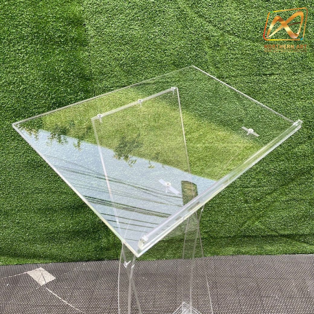 โพเดียม อะคริลิคใส รุ่น AC-29 TOP เอียง ขนาด(W)59 x (L)38 x (H) 110 ซม.(งานนำเข้า)