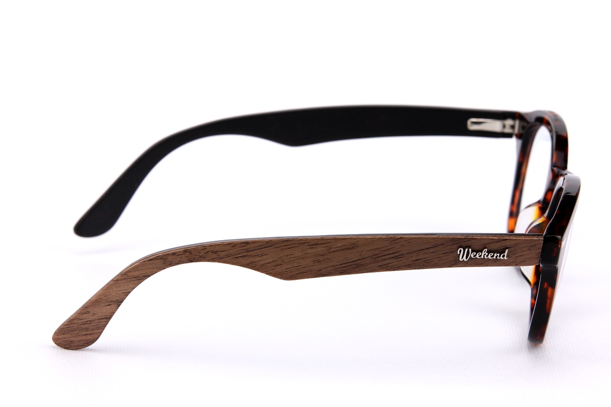 กรอบแว่นสายตาขาไม้ Weekend Duet Collection Tokyo Havana (Dark)