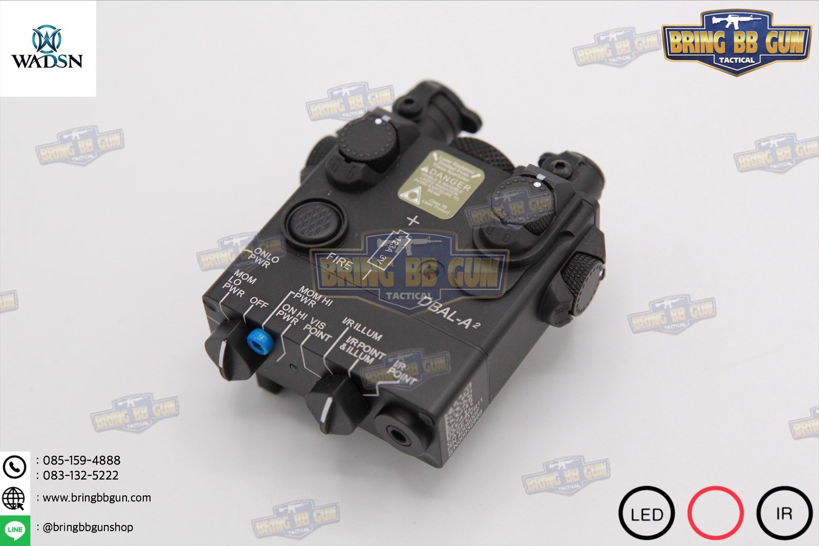 กล่องAN/PEQ-15A รุ่น DBAL-A2 ยี่ห้อ WADSN รุ่น อลูมิเนียม (Dual Beam Aiming Laser - Advanced2)