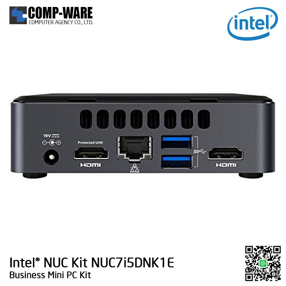 ชุดmini PC Intel NUC7I5DNK1E ,M.2 128GB, 4GB, WIN10, Keyboard+Mouse Wireless ประกัน 3ปี on-site หมดเขตสั่งซื้อ24/12/2018