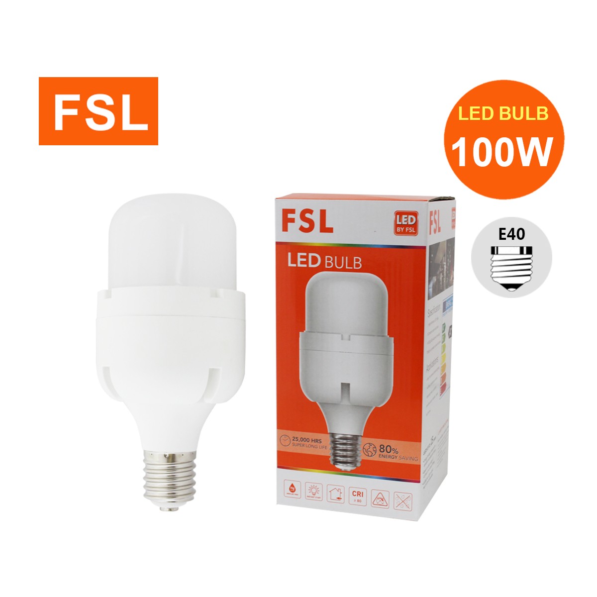FSL-HIGH-POWER-BULB-100W หลอดไฟ LED แสงขาวและวอร์มไวท์