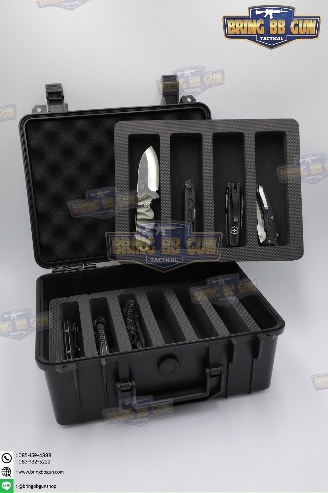 เคสกันกระแทก B9 (กล่องปืนสั้น B9) (กล่องมีดพับ B9) (Storage Box Built-in Sponge)