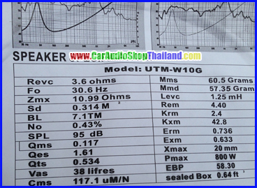ลำโพงซับ 10 นิ้ว คุณภาพสูง ULTIMATE W100G