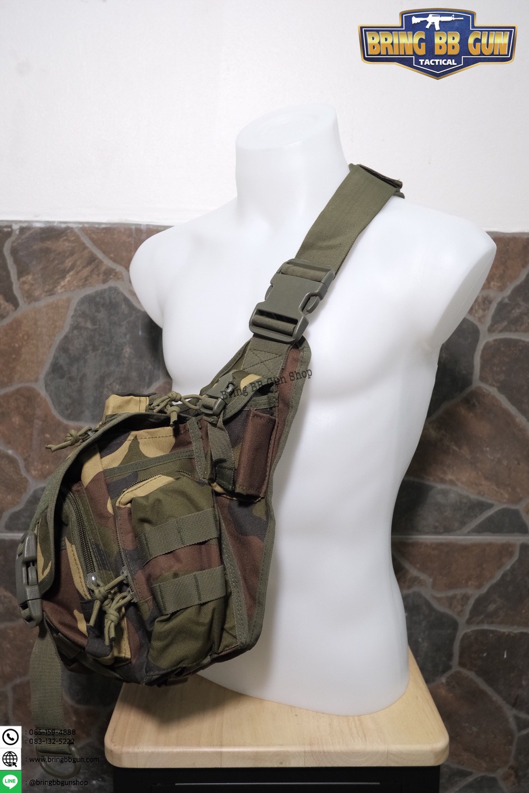 กระเป๋าสะพายข้าง-คาดอก รุ่น ทรงสามเหลี่ยม (เป้สะพายหลัง)