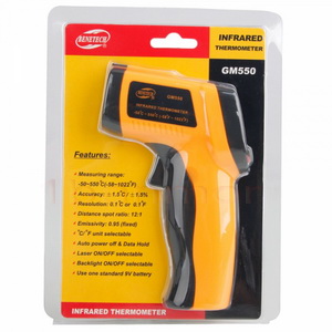 เครื่องอุณหภูมิดิจิตอล แบบอินฟราเรด ไม่ต้องสัมผัส -50-550 องศา GM550