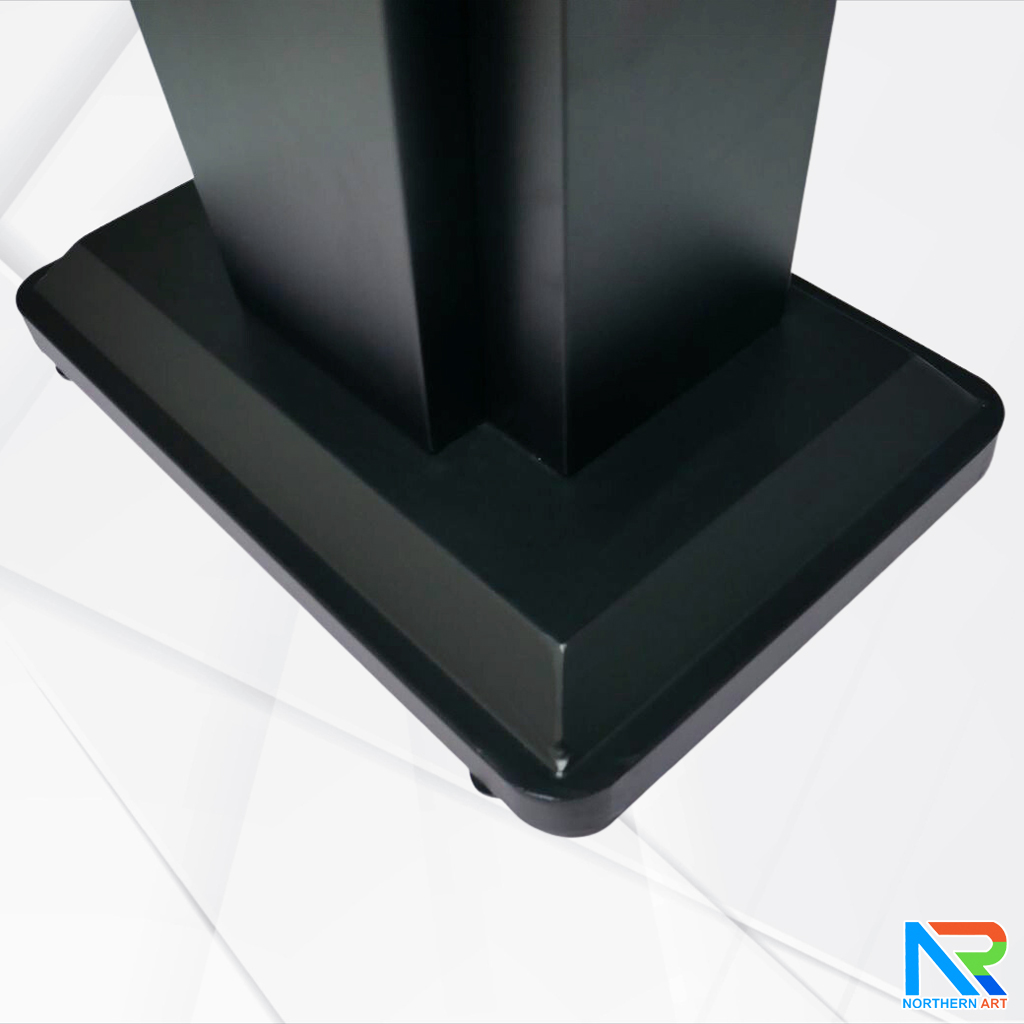 โพเดียมไม้ สีดำ ทรงโมเดิร์น TOPตรง ขนาด (W)56 x (L)43 cm. สูง 112 cm.