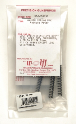 PRECISION GUNSPRINGS 26520 HAMMER SPRING PAK Reduced Power
