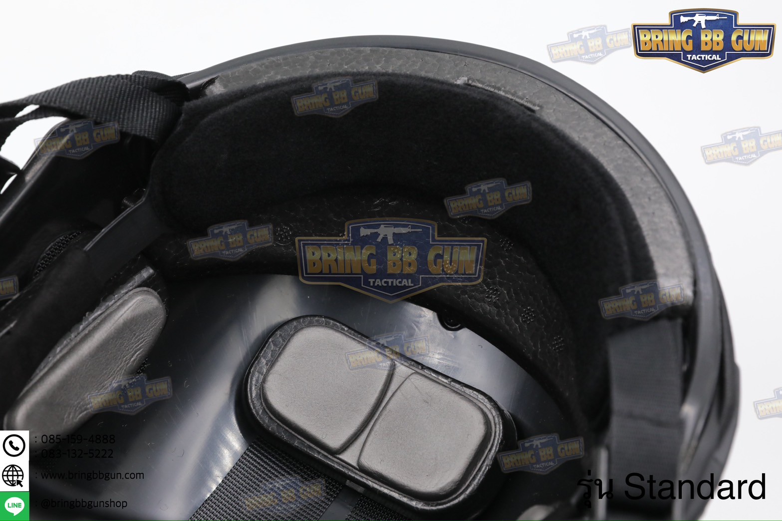 หมวกสายตรวจทรง Fast (หมวกฟาส) หมวกฟาส สีทอง-ดำ (Fast Helmet)