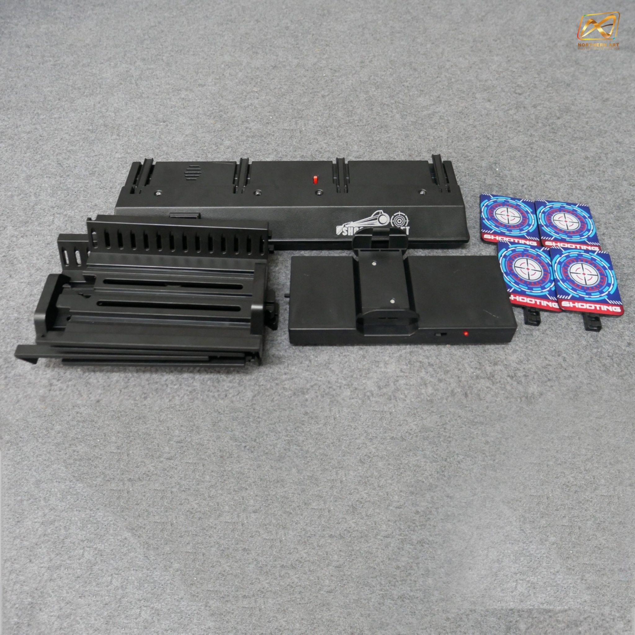 ตู้เกมส์ CARNIVAL เกมส์ยิงเป้าเคลื่อนที่ ขนาด (W) 80 x (L)64 x (H)160 cm. พร้อมเป้าเคลื่อนที่4แผ่น 3 ชุด ปืนกระสุนยาง 2 ชุด