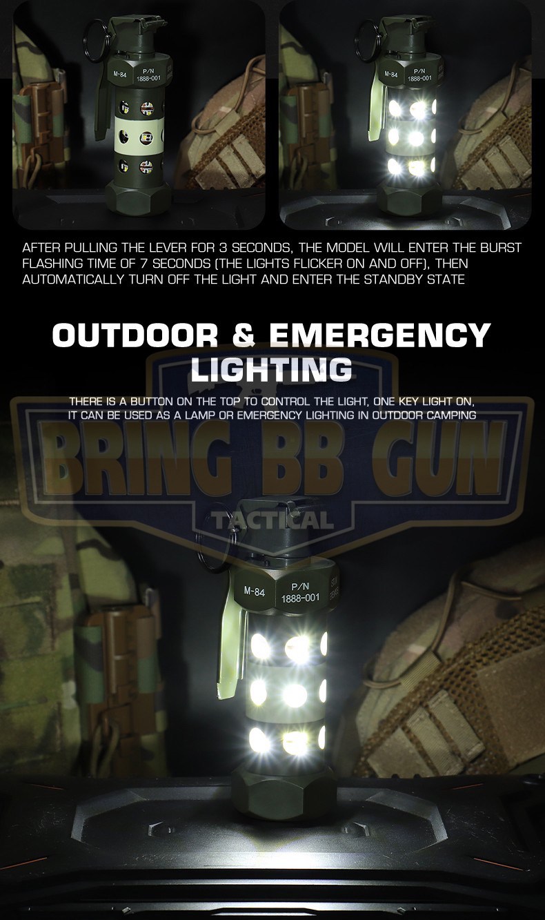 ระเบิดแสง (แบบใส่ถ่าน) (Stun Grenade) (Flash Grenade) (Flashbang Grenade)