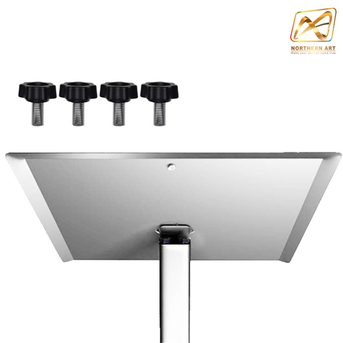 เมนูสแตนด์ สีดำ ขนาด A3 วัสดุเหล็กพ่นอบสีอุตสาหกรรม ถอดประกอบได้ พร้อมห่วงใส่เอกสาร ถอดออกได้