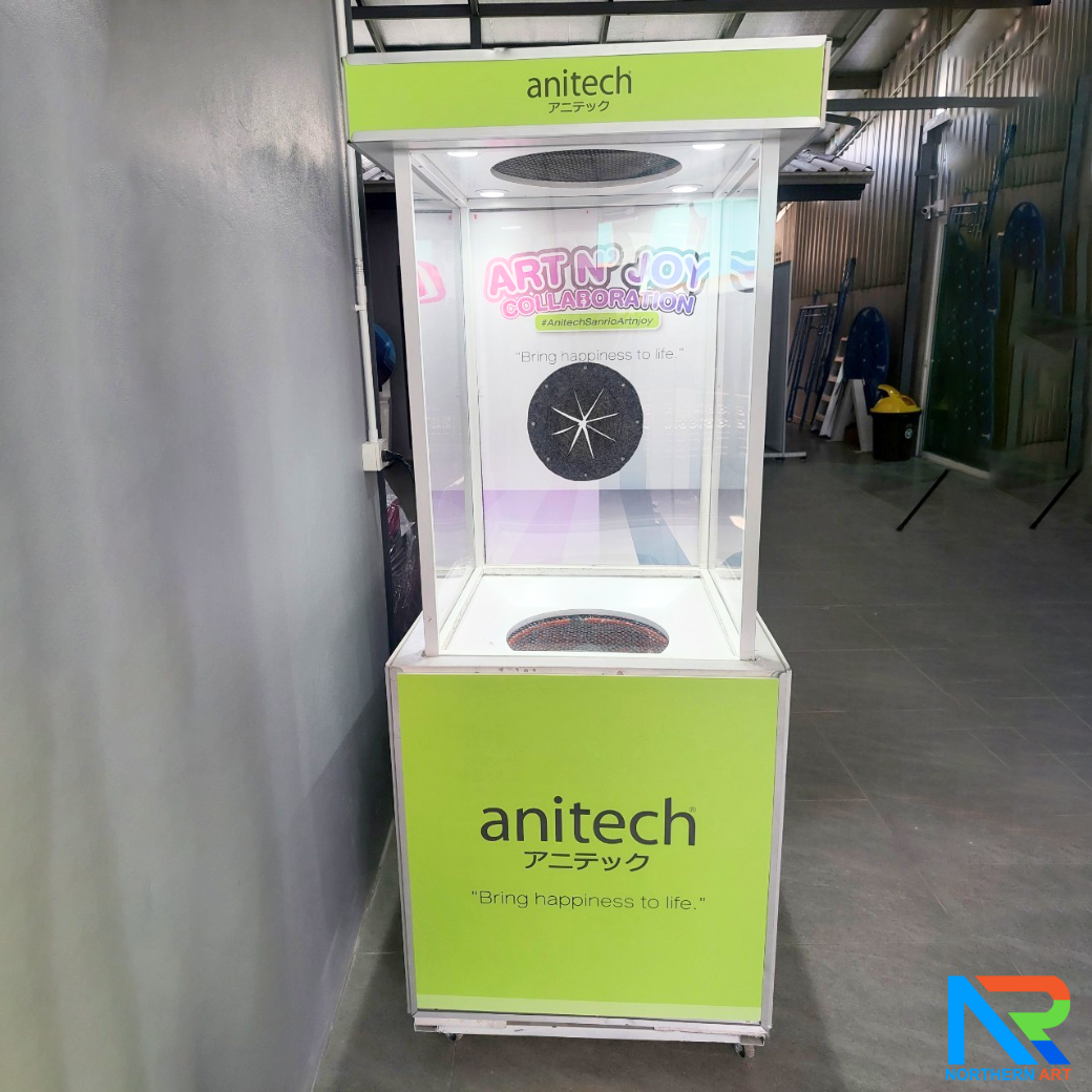 เกมส์ตู้ลม ตู้ลมจับรางวัล (W)70 x (L)70 X (H)185 cm. พร้อมงานพิมพ์ ไม่รวมลุกบอลโฟม