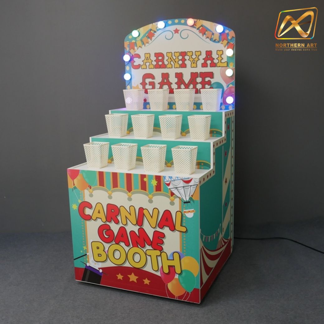 เช่าตู้เกมส์โยนบอลลงตะกร้า ขนาด (W) 80 x (L)76 x (H)163 cm. พร้อมลูกบอล 10 ลูก (คละสี)