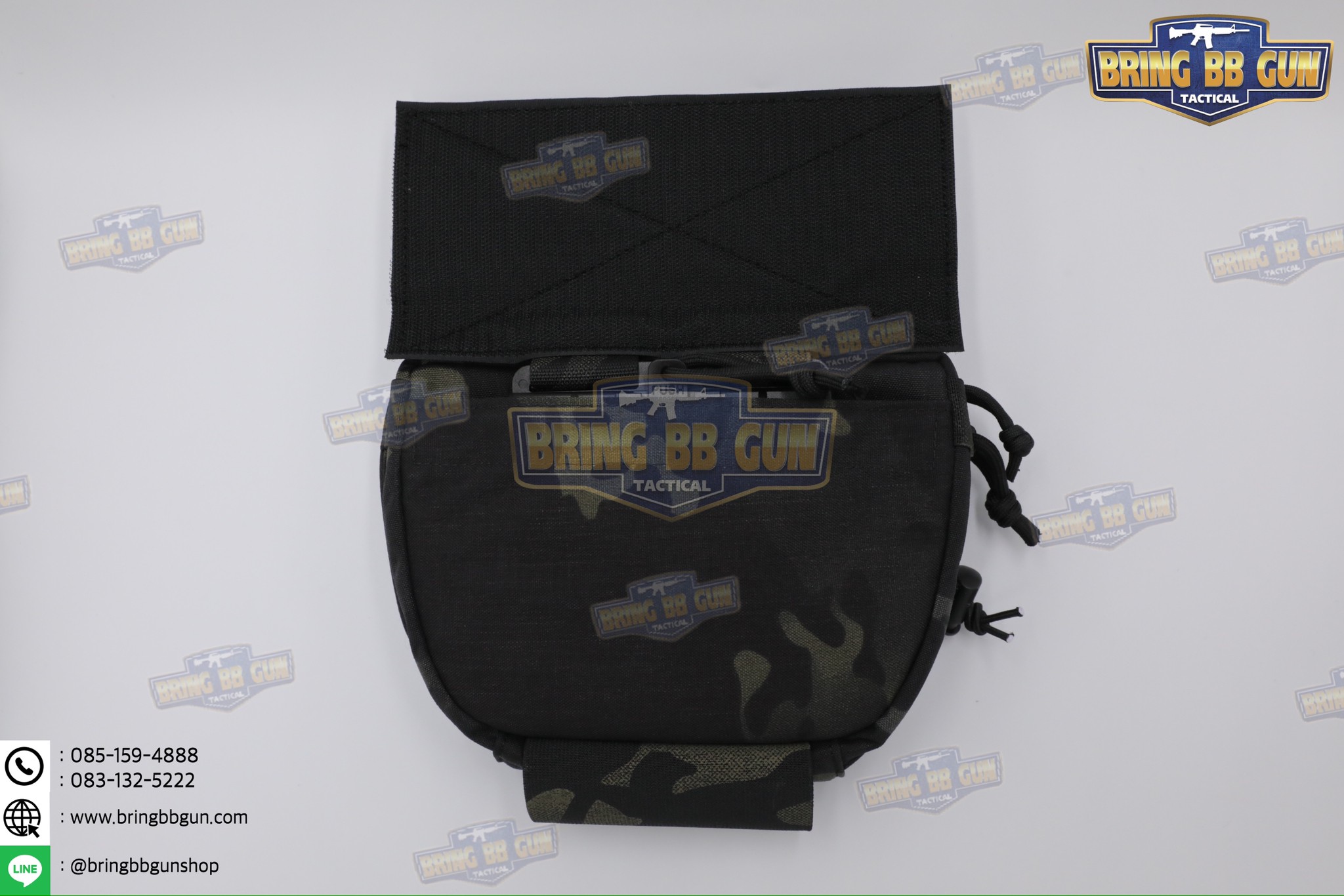 กระเป๋าจิงโจ้ติดเสื้อเวสแบบปลดไว ทรงสามเหลี่ยม (Tactical Drop Pouch) (Tactical Action Pouch)