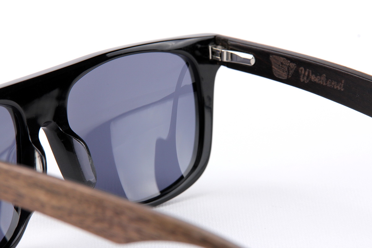 แว่นกันแดดขาไม้ Weekend Duet Collection Berlin Black (Dark)