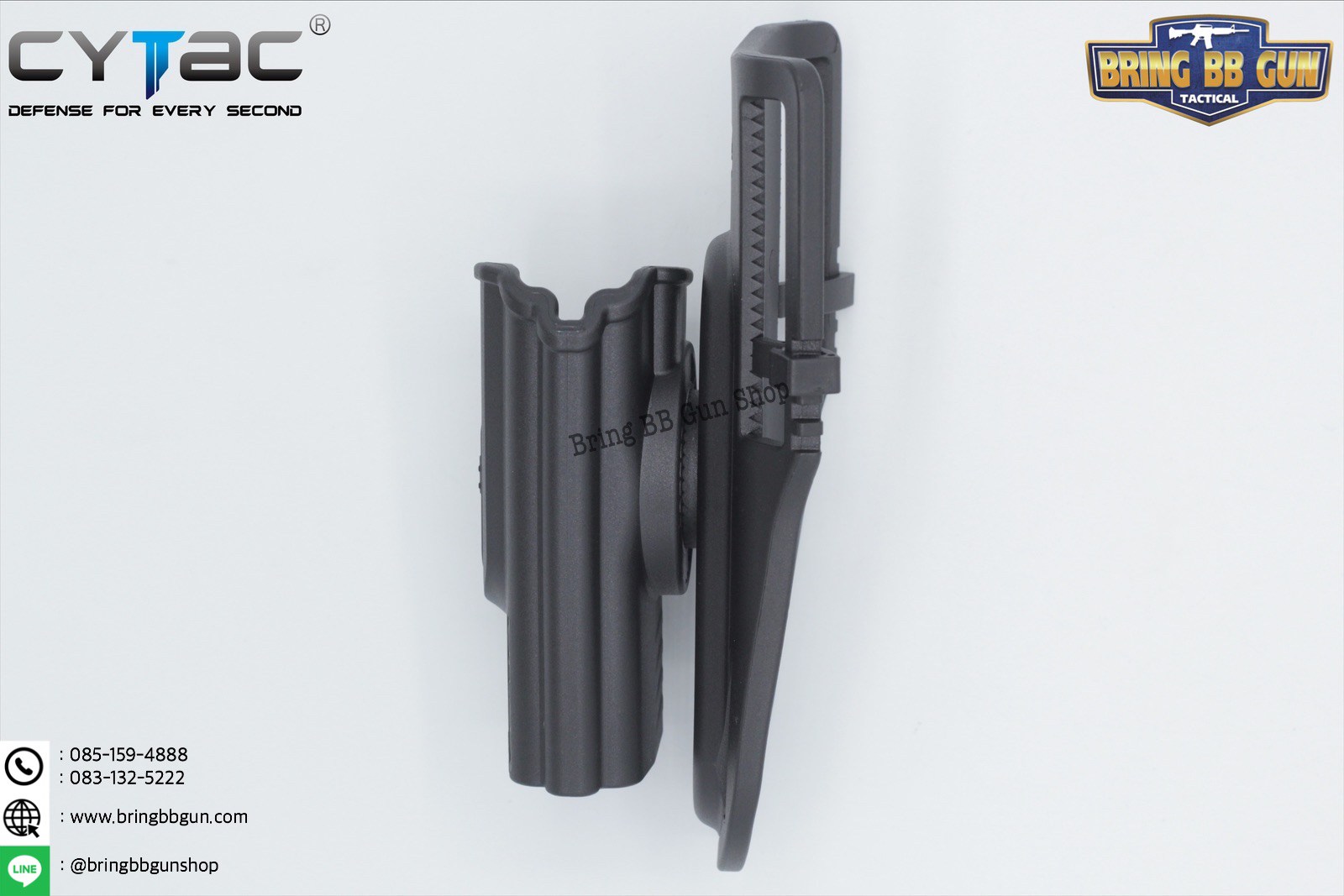 ซองปืนพกนอกปลดนิ้วชี้ Sig Sauer P365 + เพลทโหลดต่ำ ยี่ห้อ Cytac (R-Defender G3 Series P365 Holster with Low Ride Belt Loop)