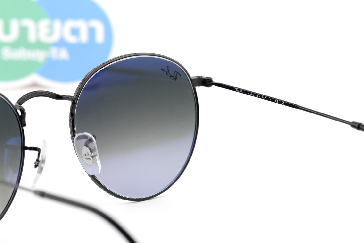 RayBan Round Flat Lenses RB3447N 002/71