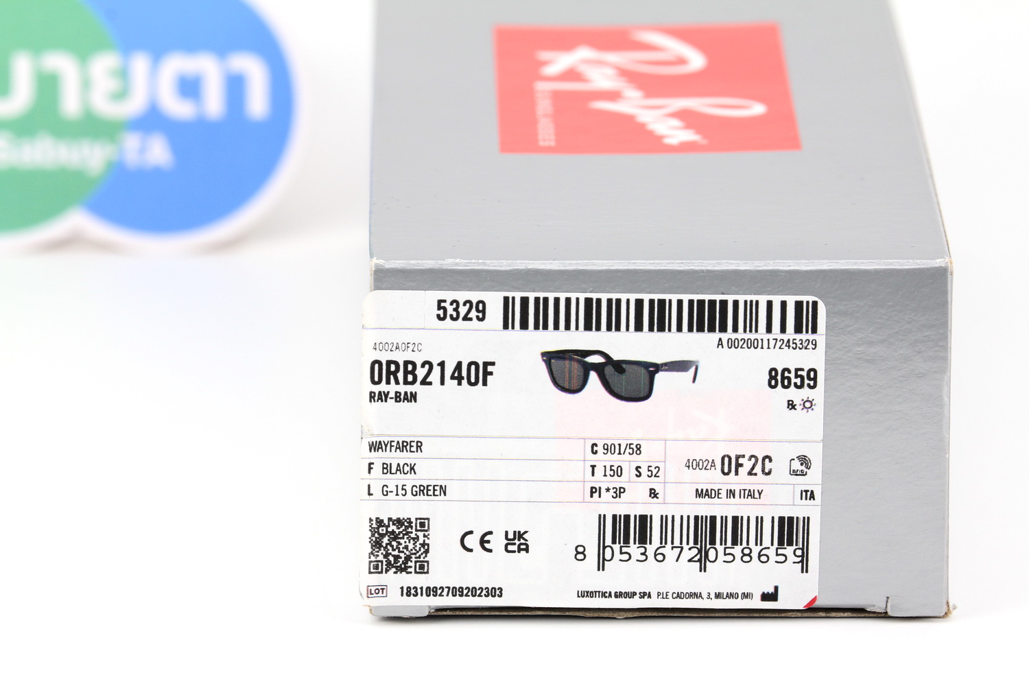 RayBan Wayfarer RB2140F 901/58 Polarized Lens 52mm.