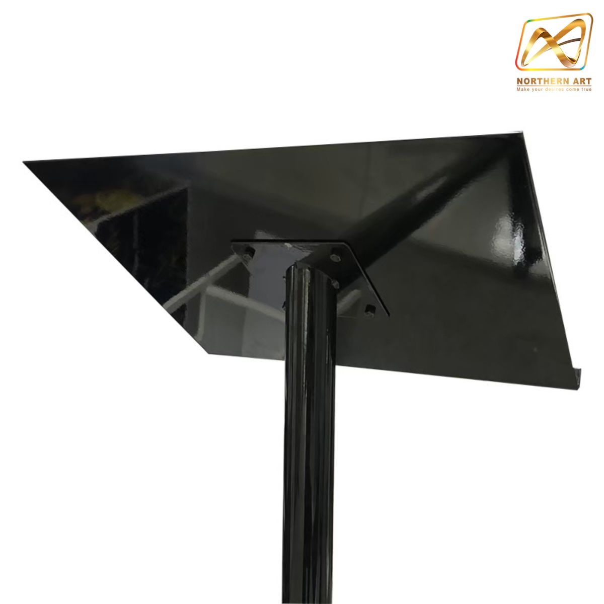 เมนูสแตนด์ เหล็กสีดำ ขา X ขนาด (W) 36 X (L) 50 X (H) 112 cm.