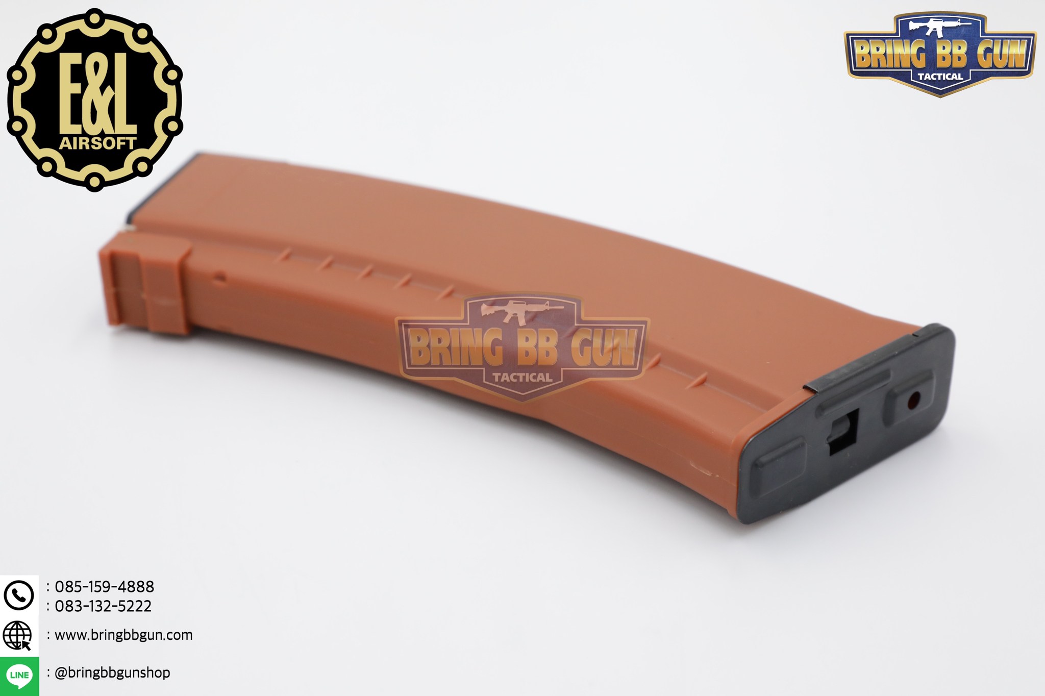 แม็กกาซีน AK74 ยี่ห้อ E&L แบบstand(ไม่ต้องปั่น) ทรง บอดี้พลาสติก (AK Mid-cap magazine)