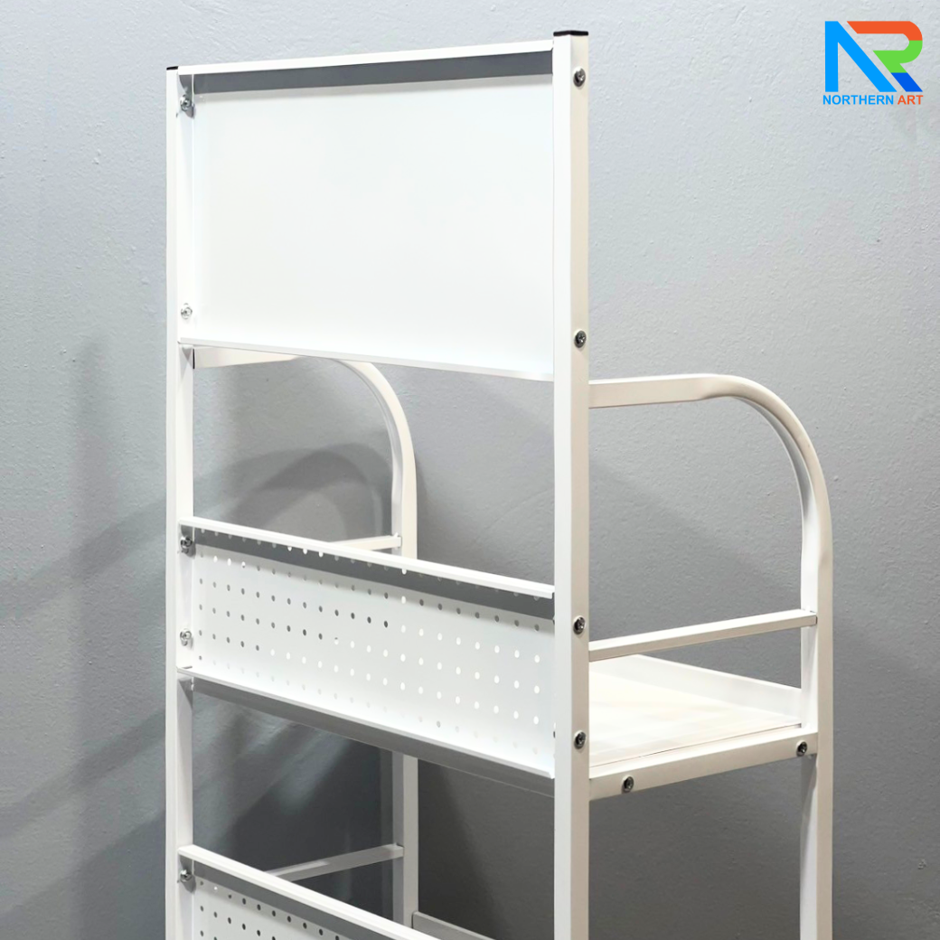 เช่าชั้นวางสินค้าเหล็ก 4 ชั้น สีขาว ขนาด (W)60 x (D)30 x (H)160 ซม. ถอดประกอบได้