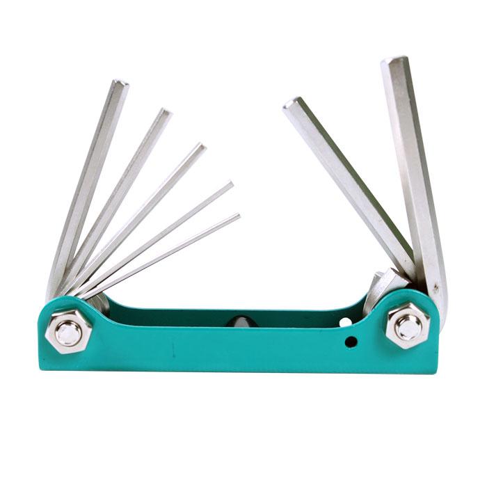 8PK-021N 7Pcs Folding Hex Key Set (1.2,2,2.5,3,4,5,6mm)