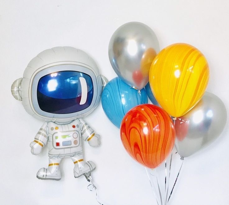 Astronaut + 6 pc bouquet