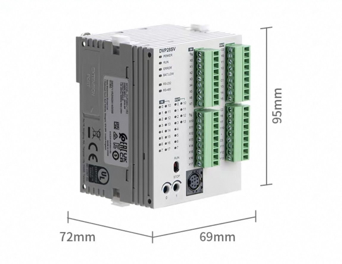 Delta PLC DVP28SV11R2 16I/12O 24V (Relay)