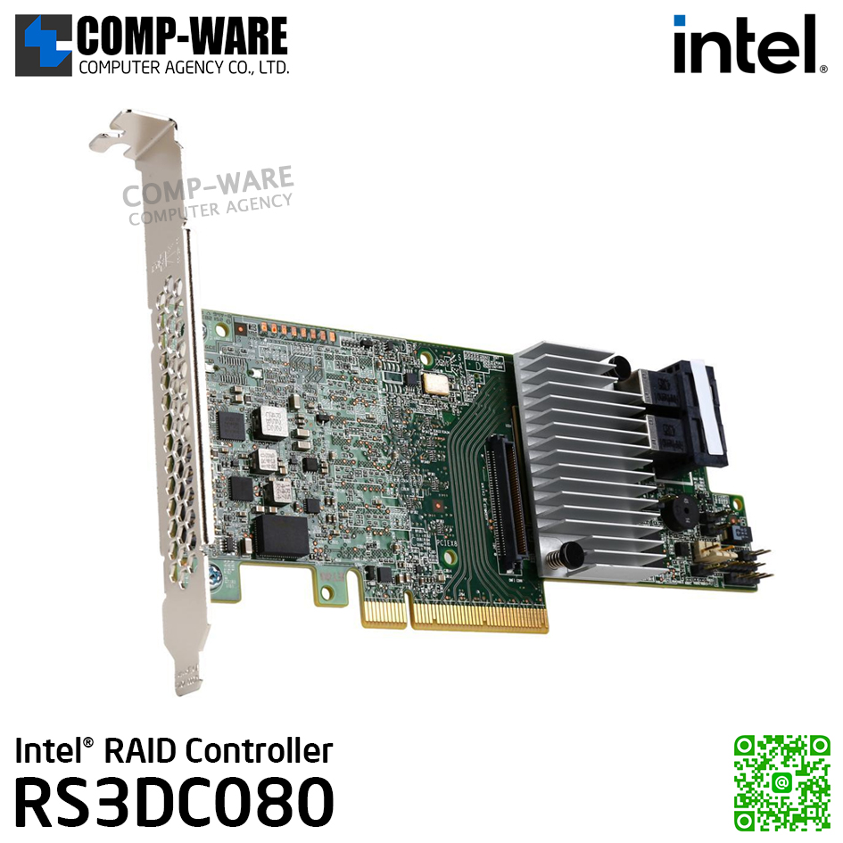 Intel RAID Controller RS3DC080 , PCI-Express 3.0 x8 Low Profile Ready SATA / SAS Controller Card รับประกัน 3 ปี // สั่งซื้อขั้นต่ำ 5 ตัวขึ้นไป (Pre-Order MOQ = 5 unit)