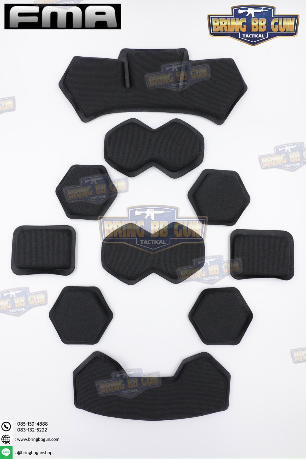 รองในหมวก ยี่ห้อ FMA แบบ Double Layer (เมมโมรี่โฟม) (รองในหมวก Exfil / Fast / SF Super High Cut / Mich ) (ฟองน้ำติดด้านในหมวก)