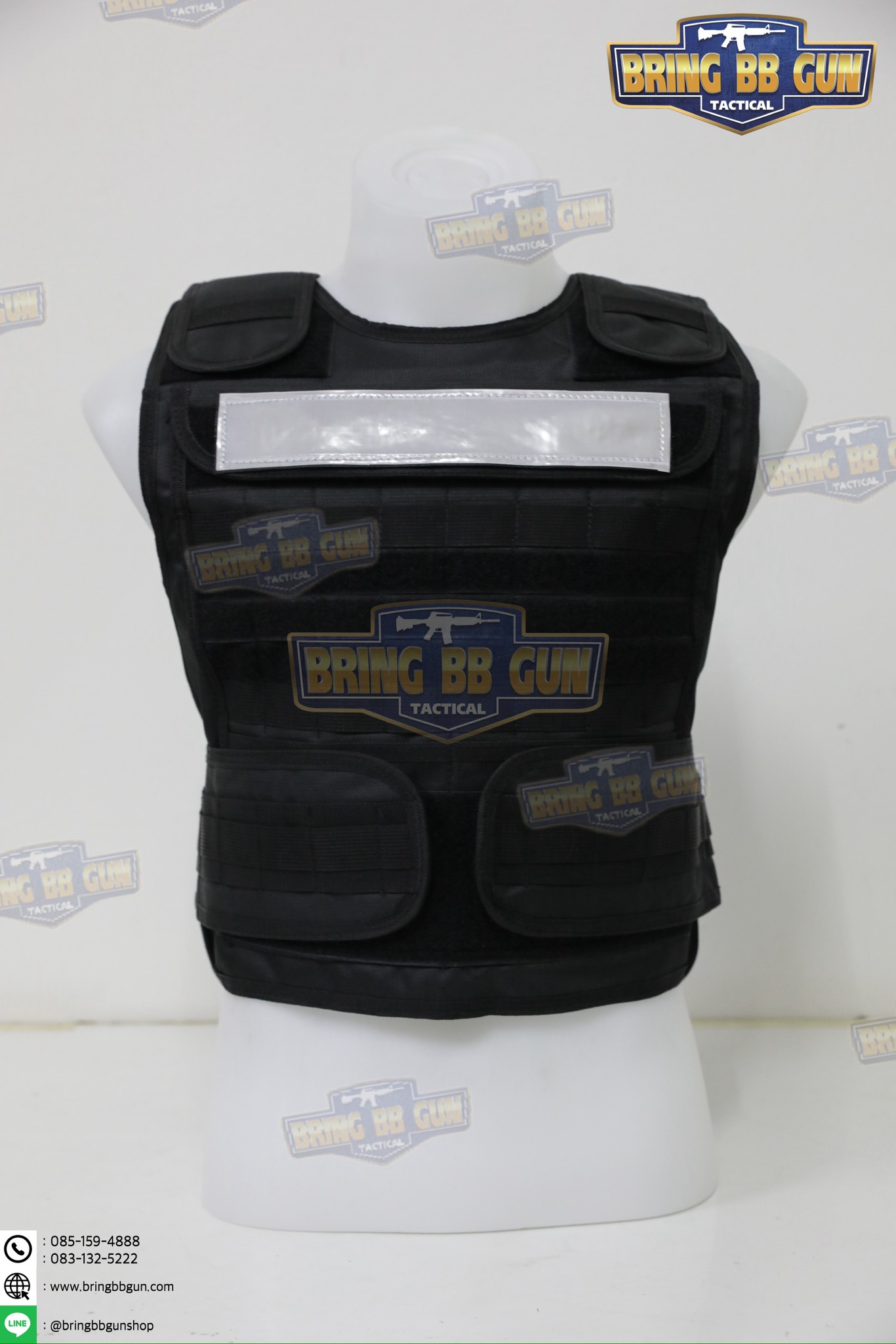 เสื้อเกราะ (หนา-นิ่ม) เกราะอ่อน มีแถบสะท้อนแสงหน้า-หลัง