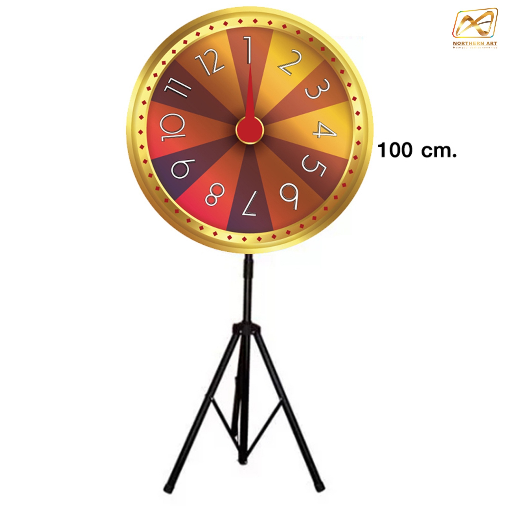 เกมส์วงล้อตั้งพื้น รุ่น 3 ขา ขนาดวงล้อ 60-100 ซม.ปรับระดับได้ 100-157 ซม. จัดเก็บง่าย เคลื่อนย้ายสะดวก