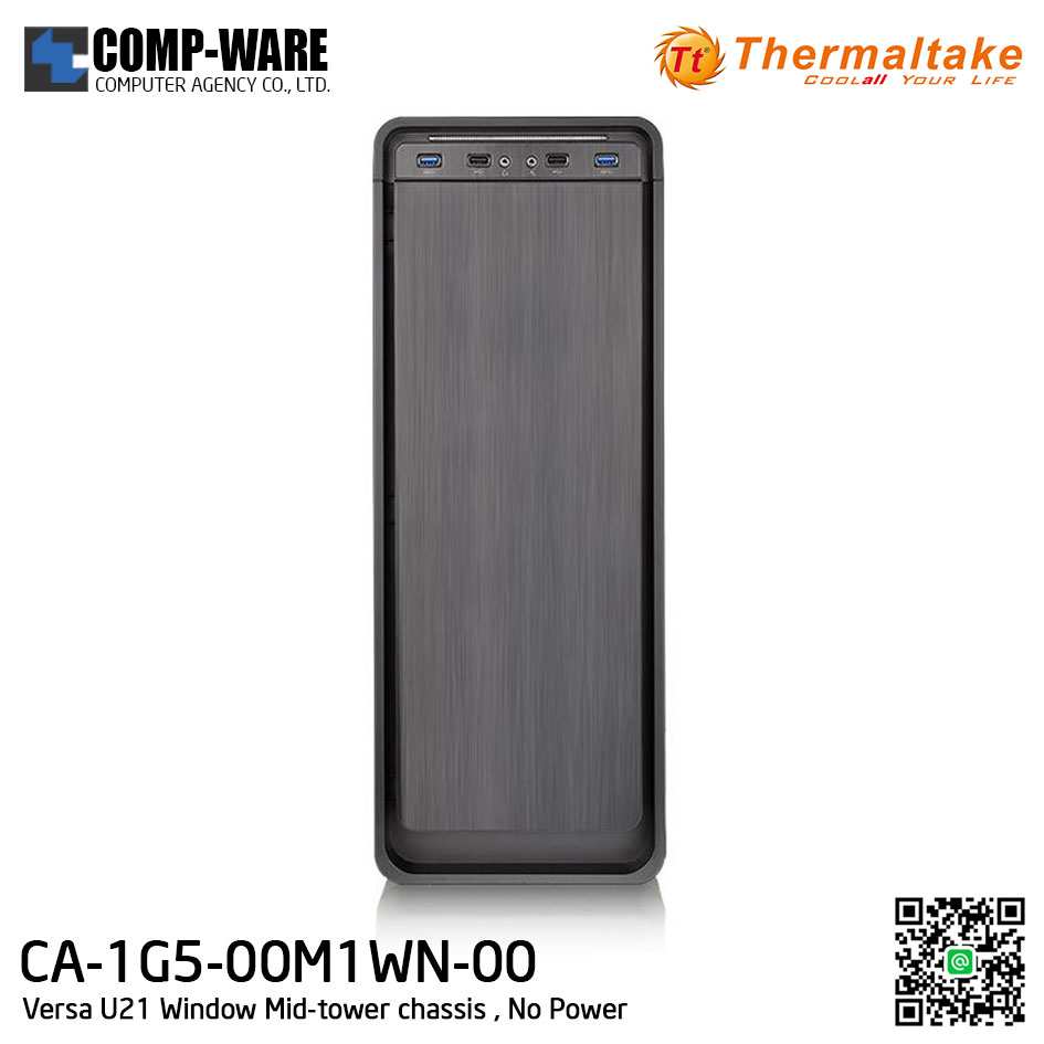 Thermaltake Versa U21 Window Mid-tower chassis , No Power - CA-1G5-00M1WN-00