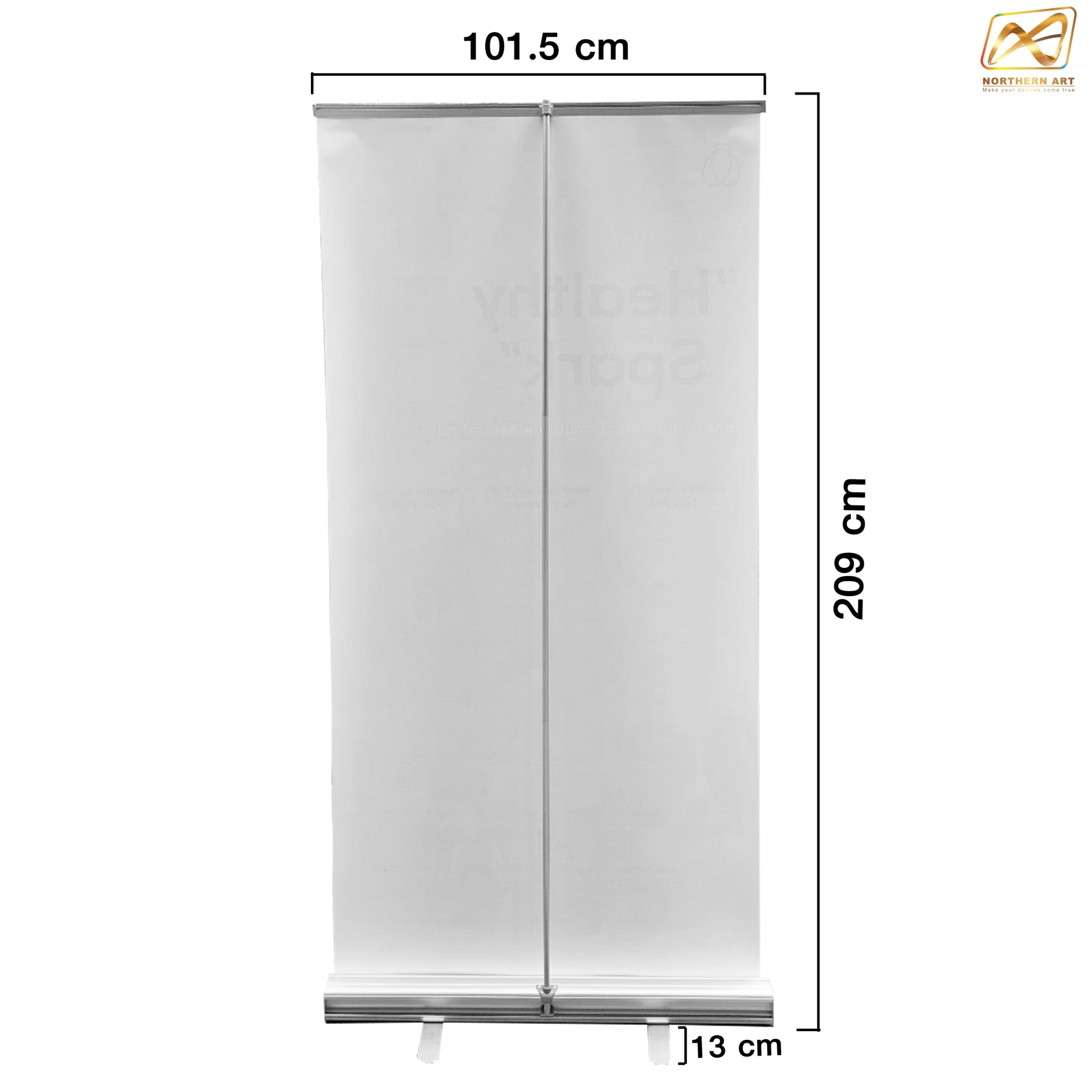 ROLL UP โรลอัพ รุ่น A PLUS ขนาด 120x200 ซม.1 หน้า โครงสร้างอะลูมิเนียมอย่างดี แข็งแรง ทนทาน ม้วนเก็บได้ พกพาสะดวก