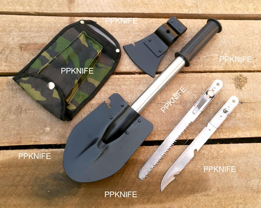 Super Tools เป็นได้ทั้ง พลั่ว ขวาน เลื่อย และมีด 4in1 มาพร้อมซองผ้าอย่างดี เข้าป่า เข้าสวนไม่ควรพลาด