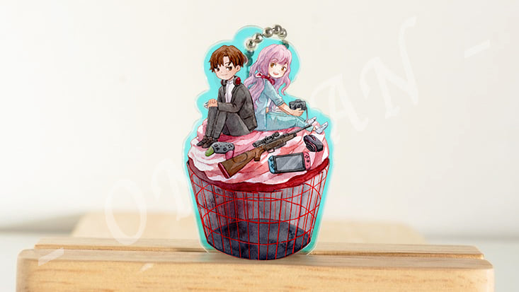 [พร้อมส่ง] RED CODE CUPCAKE : พวงกุญแจคัพเค้ก RED CODE