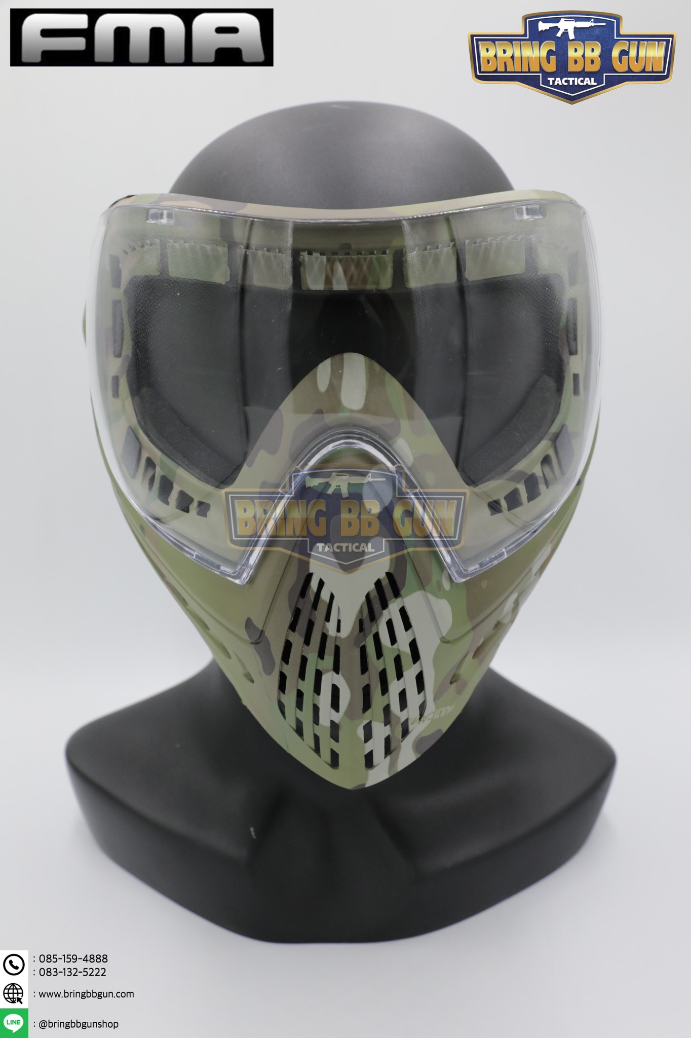 หน้ากาก F1 ยี่ห้อ FMA รุ่น เลนส์1ชั้น หน้ากากลายพราง