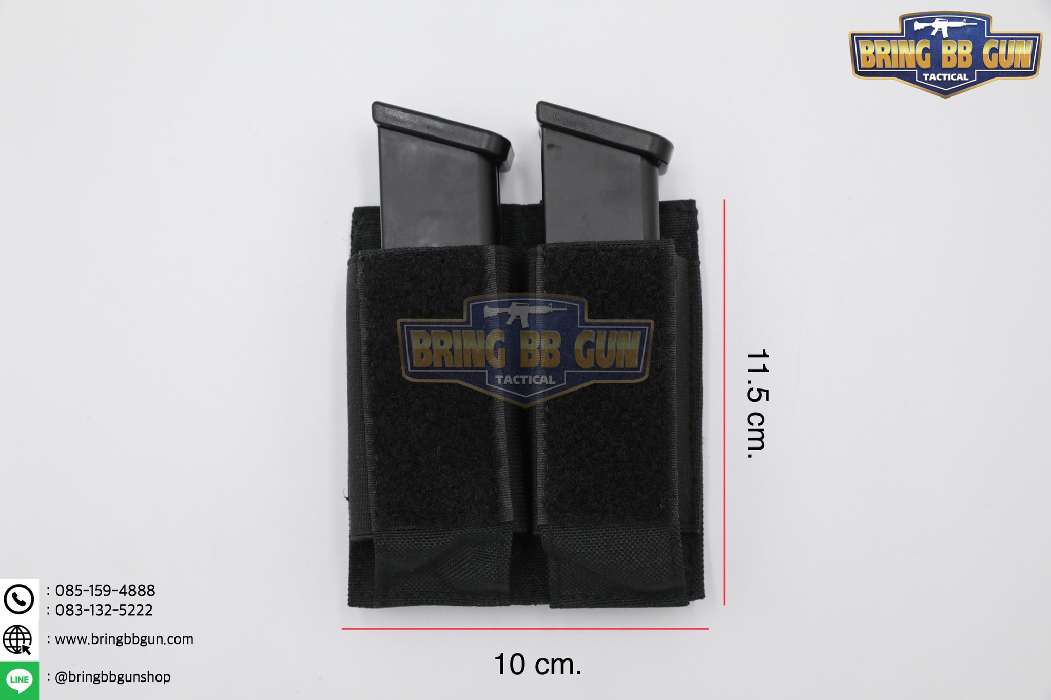 เพ้าเเม็กกาซีนปืนสั้นคู่แบบผ้า M5 (ซองแม็กกาซีนคู่แบบผ้า M5)